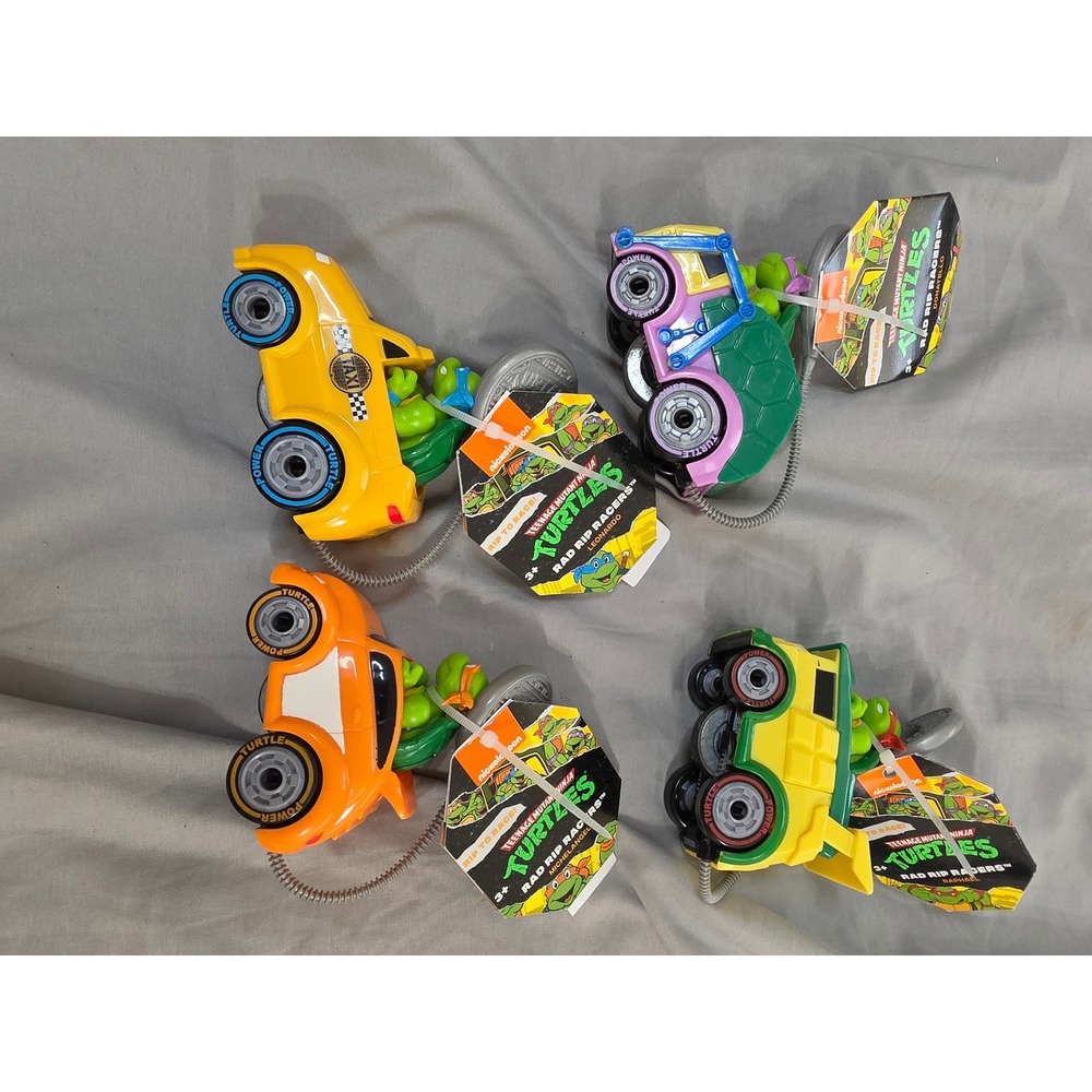 Teenage Mutant Ninja Turtles Rad Rip Racers Set4 Leonardo Michelangelo Donatello